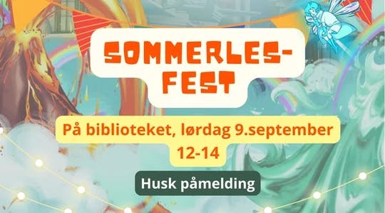 Sommerlesfest på Vågan bibliotek, lørdag 2. september fra kl 12:00 til 14:00